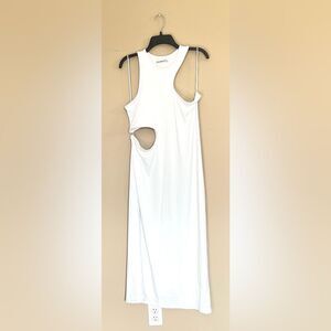 Abercrombie & Fitch Asymmetrical Cutout Knit Midi Dress